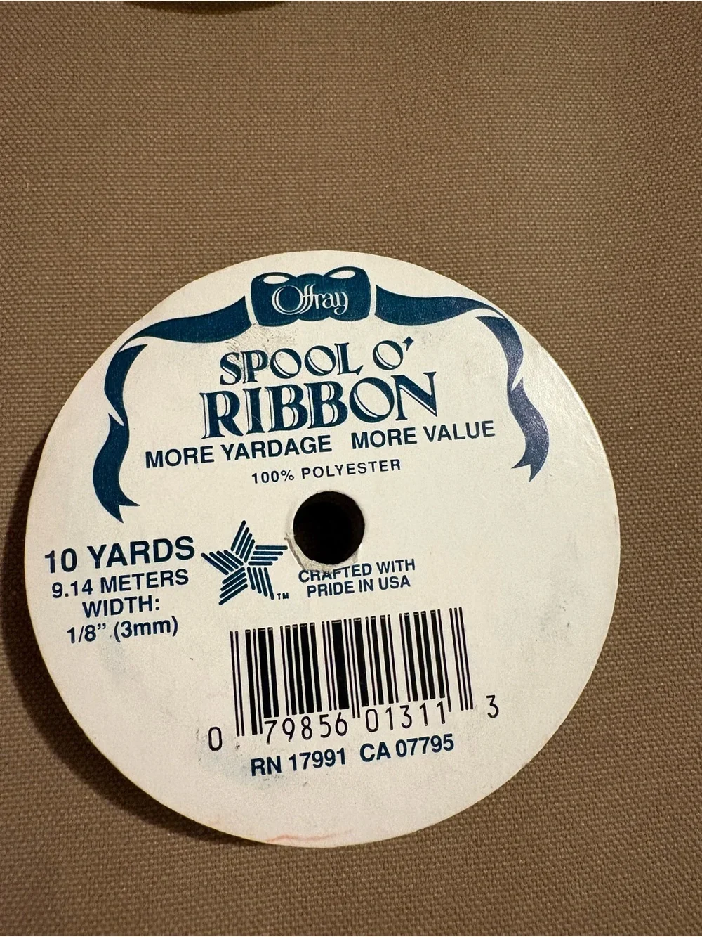 Metallic Tinsel Cord Spool and an Assortment of Ribbons. No Full Spools.